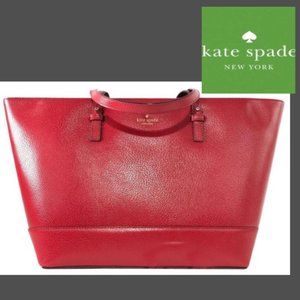 50% OFF  ♠♠ Kate Spade Grand Street Medium Harmony Red Leather Tote